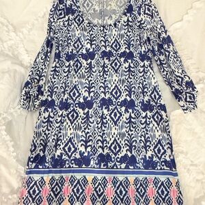 Lilly Pulitzer Blue and Pink Patterned Dress
